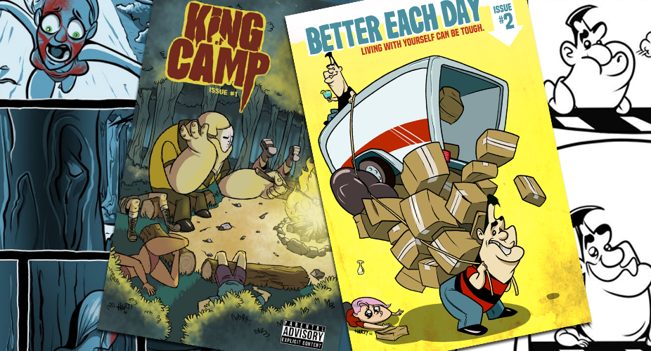 Two comic books side by side